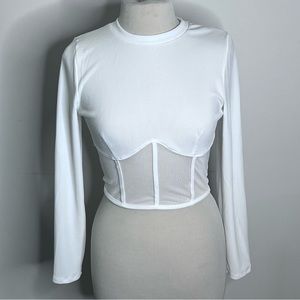 White Top w Mesh Bottom